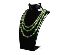 Necklace Display Stand 3pcs Three Colors 20 * 13.5 * 7.5CM Mannequin Necklace Jewelry Pendant Display Stand Holder Show Decorate Shelf(Black)
