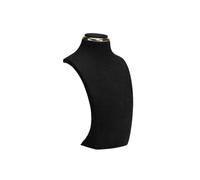 Necklace Display Stand Necklace Display Stand Metal Microfiber Window Model Neck Pendant Hanging Shelf(S Black)