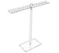 Necklace Display Stand | Transparent Stand with 42 Hooks | Multi-Tier Bracelet Necklace Organizer | Clear Earring Watch Storage Rack Tree | Jewelry Holder Tower for Dressing Room, Vanity, Closet