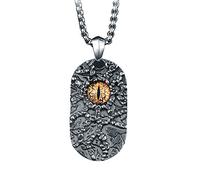 Necklace Evil Eye Hip Hop Pendant Floor Plan Texture Patron Saint for Men with Jewelry Pouch, Halskette60cm