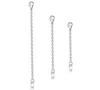 Necklace Extender, 3 PCS Silver Plated Alloy Chain Extenders Jewelry Extenders with Lobster Claw Clasp, 2/3/4 inch Chain Extension for Necklaces Braclets Anklets, Jewelry Making Supplies for Women