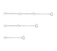 Necklace Extender,Necklace Extender Silver,3 Pcs Silver Necklace Extender,Bracelet Extender Silver,Silver Chain Extender,Silver Bracelet Extender,Replaceable Extension Chain,Bracelet Chain Extender