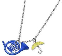 Necklace Fashion New How I Met Your Mother Umbrella Yellow Blue French Horn Pendant Necklace for Mom Mother's Day Genuine Love Jewelry Gift Fashion Pendant Necklace Gift for Men Women Girls Boys