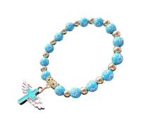 Necklace for Bride Angel Wing Bracelet for Boy and Girl Baptism/Christening Bautizo Recuerdos Church Event Windup Watch (B, One Size)