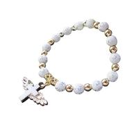 Necklace for Bride Angel Wing Bracelet for Boy and Girl Baptism/Christening Bautizo Recuerdos Church Event Windup Watch (C, One Size)