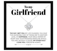 Necklace for Girlfriend Gift for Her Jewellery for Girlfriend Necklace Gift for Girlfriend Girlfriend Birthday Anniversary Love Knot Necklace with Message Card and Gift Box