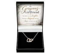 Necklace for Girlfriend Interlocking Hearts - My Gorgeous Girlfriend