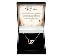 Necklace for Girlfriend Interlocking Hearts - To the Best Girlfriend