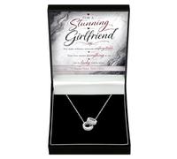 Necklace for Girlfriend Trinity Ring with Personalised Keepsake Box