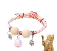 Necklace for Small Cats, Cat Collar with Cedar Beads - Decoration Neck Animals Size Small Medium Large Daily Wear Living Room Walk Garden Photography