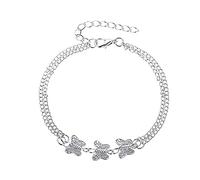 Necklace For Women Clavicle Chain Necklace Butterfly Choker Beautiful Golden Silver Plated Necklace Short Women Summer Holiday Romantic Gift Fashion B00413