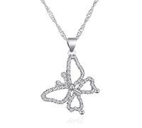 Necklace For Women Clavicle Chain Necklace Butterfly Choker Beautiful Golden Silver Plated Necklace Short Women Summer Holiday Romantic Gift Fashion N00376