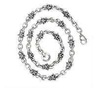Necklace for Women Men Five-Pointed Star Necklace Chain for Men or Women Solid 925 Sterling Silver(60CM)
