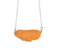Necklace for Women PVC Simulation Fried Chickens Pendant Necklace Funny Resin Simulation Food Chicken Legs Wing Link Chain