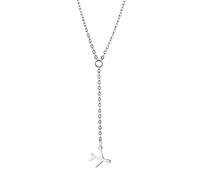 Necklace For Women With Small Aircraft Pendant Anniversary Birthday Jewellery Chain Chokergifts, Female Long Necklace Pendant Necklace,Silver Attractive design