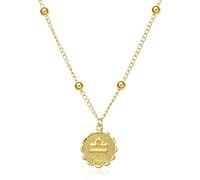 Necklace For Women Zodiac Sign Necklace 12 Constellation Necklaces Round Clavicle Chain Horoscope Virgo Taurus Leo Gemini Gift Nc18Y0846-11