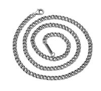 Necklace Genuine Sterling Silver 5MM Curb Chain Chain Necklace for Men 45CM