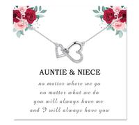 Necklace Gifts for Mom Mother Daughter Grandma Granddaughter Aunt Auntie Niece Big Sister Little Sister -Heart Necklace Jewelry Present as Christmas Birthday Valentines Day Mothers Day Graduation Gift