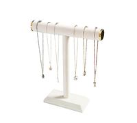 Necklace Holder Stand,Necklace Display For Selling,Jewelry Tree Rack Organizer For Girls,Necklace And Bracelet Hanger For Women,Hanging Necklace Storage (Necklace Stand Beige Velvet（Golden Metal Lid）)