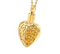 necklace men，Cremation Crystal Always In My Heart Memorials URN For Ashes Jewelry Keepsake Pendant Necklace For Hunman，best gifts