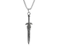 necklace men,Gothic Retro Skull Ghost Head Angel Holy Sword Pendant Necklace Suitable for Men's Personalized Punk Jewelry,best gifts