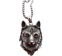 Necklace Men, Necklace Chain Jewelry Men Women Pendant Necklace Viking Wolf Head Pendant Men Boy Punk Animal Amulet Necklace