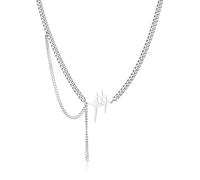 necklace men，New Arrivals Artificial Pearl Cross Star Chain Necklace Hip Hop Splicing Fashion Trend Jewelry Gift For Him，best gifts