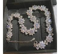 Necklace Micro pave zircon Sterling Silver Pendant Necklaces for Women Bridal Engagament jewelry