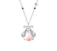 Necklace Moonstone Necklace Creative Firefly Pendant Necklace Fashion Unique Clavicle Chain 925 Silver Necklace Necklaces for Women Trendy