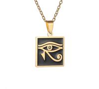 necklace necklaces for women,Ancient Egyptian Eye of Horus Pendant Exquisite Zircon Square Necklace Men's and Women's Faith Amulet Jewelry