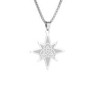 necklace necklaces for women,Fine Flat Hexagonal Star Engraved Celtic Knot Pendant for Men and Women Rock Hip Hop Party Jewelry Gift