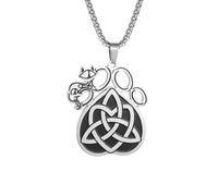 necklace necklaces for women,Niche Retro Creative Design Irish Celtic Knot Pet Cat Claw Personalized Charm Pendant Necklace