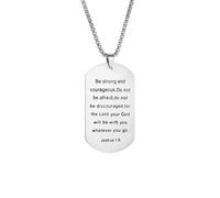 necklace necklaces for women,polished double-sided engraved scripture pendant for men and women brave inspirational accessories necklace