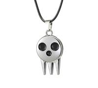 Necklace Pendant Chain Men Women Jewellery Anime Soul Death Pendant Necklace Skeleton Accessories Cosplay Gifts Prop Punk Party Silver