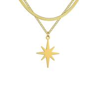 Necklace Pendant Chain Men Women Jewellery Crescent Moon Necklace For Women Pendant Layer Neck Chain