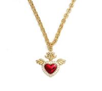 Necklace Pendant Chain Men Women Jewellery Cute Heart Charms Necklace For Women Red Love Collares Long Chains Excellent Necklace s