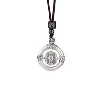 Necklace Pendant Chain Men Women Jewellery Peace Buckle Pendant For Men And Women Retro Six-Word Mantra Luck Beads Necklace Gothic Gift