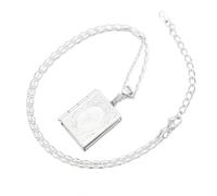 Necklace Pendant Chain Men Women Jewellery Quran Photo Frame Men And Women Pendant Necklace Can Be Placed Photo Silver