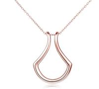 Necklace Pendant Chain Men Women Jewellery Simple U-Shaped Necklace Fan-Shaped Clavicle Chain Pendant Retro Boho Men And Women Wedding Party 玫瑰金