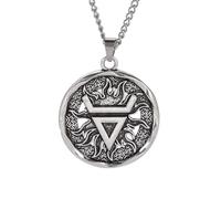 Necklace pendant Classic Retro Slavic Pagan Pendant with God Veles Symbol for Man and Woman Wealth Fortune Amulet Viking Religion Protection Jewelry Birthday jewelry party Presents