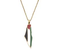 Necklace Pendant Country Map Israel Palestine Chain Necklace Land Geography Keepsake Jewelry Jewelry birthday gifts for women men