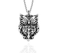 Necklace Pendant Cremation Jewelry Retro Owl for Ashes Pendant Urns Animal Memorial Necklace for Women Men Jewelry birthday gifts for women men