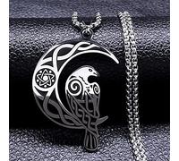 Necklace Pendant Crescent Moon Knot Raven Chain Necklace for Women Men Vintage Crow Necklaces Jewelry Necklace women Jewelry birthday gifts for women men
