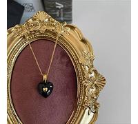 necklace pendant Cute Lovely Colorful Enamel Heart Shaped Pendant Necklace for Women Gold Contrast Color Love Chokers Necklaces Casual Jewelry Party