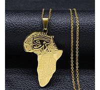 Necklace Pendant Egypt Eye of Horus Chain Necklaces Women Men Map of Africa Necklace Jewelry necklaces Jewelry birthday gifts for women men