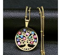 Necklace Pendant Flower of Life Seven Chakras Charm Necklace Gold Color Statement Necklace Women Jewelry Necklace women Jewelry birthday gifts for women men