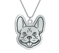 Necklace Pendant French Bulldog Necklaces Men Jewelry Silver Color Necklaces durings Jewelry colar bull terrier Jewelry birthday gifts for women men
