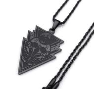 Necklace Pendant Gothic Death Skull Moth Moon Men's Necklace Black Color Vintage Grunge Necklaces Aesthetic Goth Jewelry Birthday Jewellery Presents