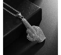Necklace Pendant Ice Out Middle Finger Necklace for Men Fashion Hip Hop Jewelry Street Cool Sweater Necklace Friend Gift Jewelry birthday gifts for women men