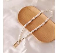 Necklace Pendant Imitation Pearls Simple Lock Necklace For Women Gril Choker rock padlock pendant necklace Punk Vintage Goth jewelry friendship necklace Wedding Christmas for women